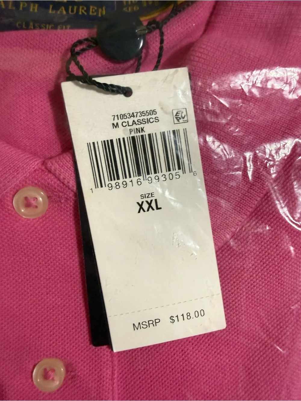 Polo by Ralph Lauren Bright Pink Classic Fit Polo